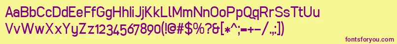 Cibreo Font – Purple Fonts on Yellow Background