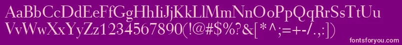 TiemannLight Font – Pink Fonts on Purple Background