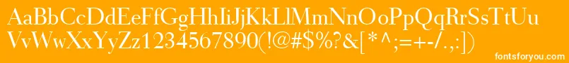 TiemannLight Font – White Fonts on Orange Background