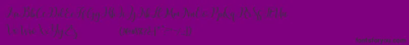 MarchyScriptDemo Font – Black Fonts on Purple Background