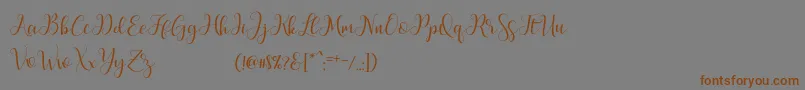 MarchyScriptDemo Font – Brown Fonts on Gray Background