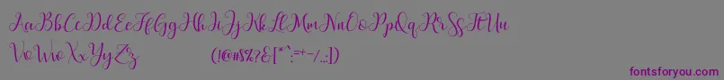 Подробнее о шрифте MarchyScriptDemo Шрифт MarchyScriptDemo – фиолетовые шрифты на сером фоне