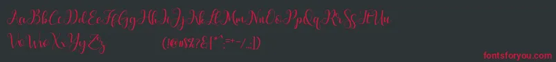 MarchyScriptDemo Font – Red Fonts on Black Background