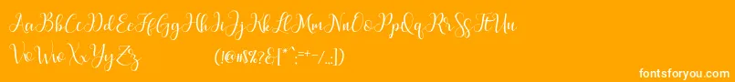 MarchyScriptDemo Font – White Fonts on Orange Background