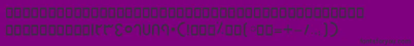 Czcionka BHelal – czarne czcionki na fioletowym tle