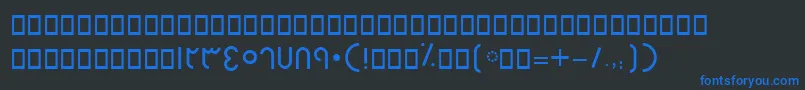 BHelal-Schriftart – Blaue Schriften auf schwarzem Hintergrund
