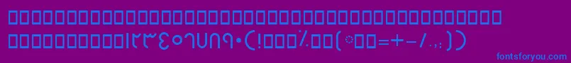 Czcionka BHelal – niebieskie czcionki na fioletowym tle