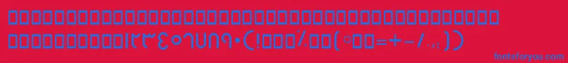 BHelal Font – Blue Fonts on Red Background