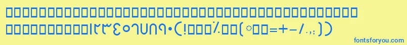 Czcionka BHelal – niebieskie czcionki na żółtym tle