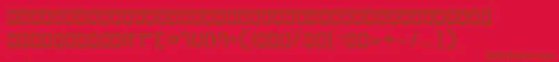 BHelal-fontti – ruskeat fontit punaisella taustalla