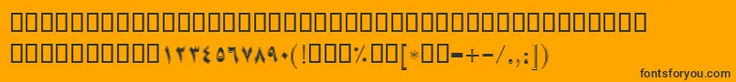 fuente BSara – Fuentes Negras Sobre Fondo Naranja
