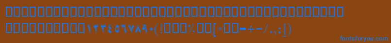 Шрифт BSara – синие шрифты на коричневом фоне