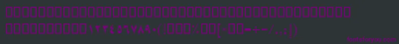 フォントBSara – 黒い背景に紫のフォント
