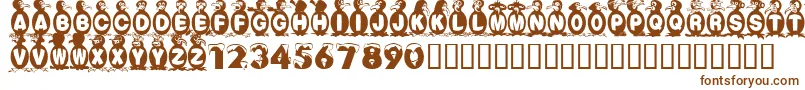 FlyingPenguin Font – Brown Fonts on White Background