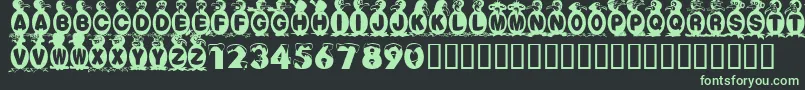 FlyingPenguin Font – Green Fonts on Black Background