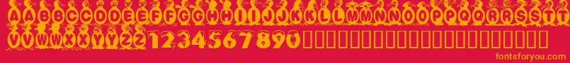 FlyingPenguin Font – Orange Fonts on Red Background