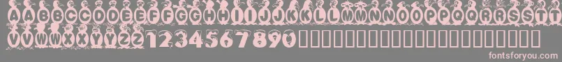 FlyingPenguin Font – Pink Fonts on Gray Background