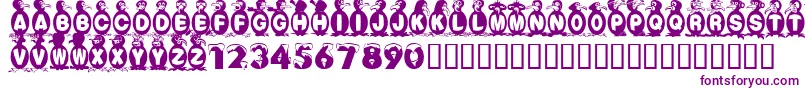 FlyingPenguin Font – Purple Fonts on White Background