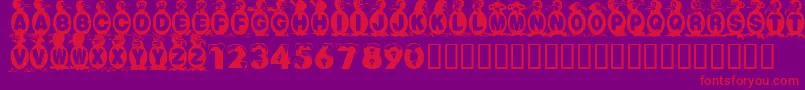 FlyingPenguin Font – Red Fonts on Purple Background