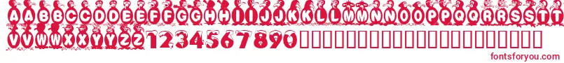 FlyingPenguin Font – Red Fonts on White Background