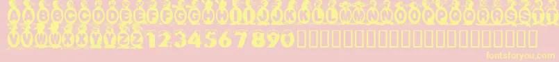 FlyingPenguin Font – Yellow Fonts on Pink Background