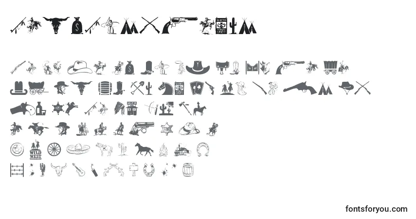 Schriftart WildWestIcons – Alphabet, Zahlen, spezielle Symbole