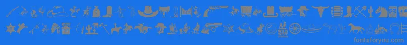 WildWestIcons Font – Gray Fonts on Blue Background