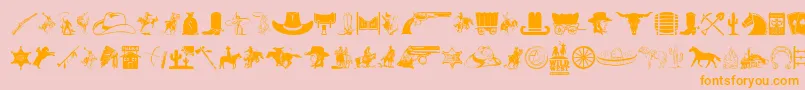 WildWestIcons Font – Orange Fonts on Pink Background