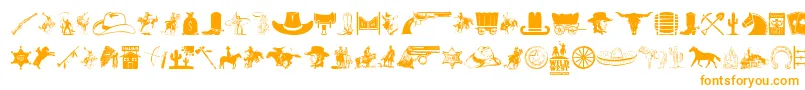 WildWestIcons Font – Orange Fonts on White Background