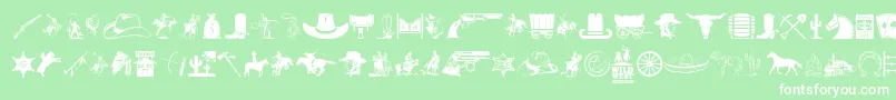 WildWestIcons Font – White Fonts on Green Background