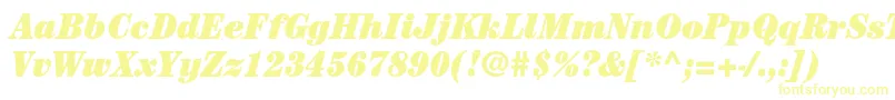 CenturystdUltracondensedit-fontti – keltaiset fontit