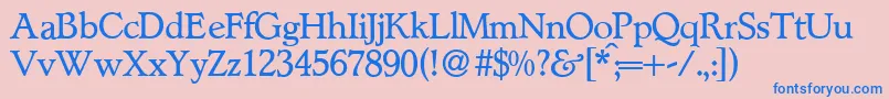 L890RomanBold Font – Blue Fonts on Pink Background