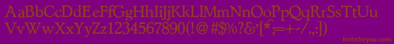L890RomanBold Font – Brown Fonts on Purple Background