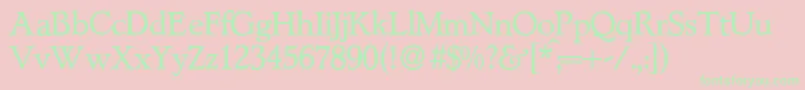 L890RomanBold Font – Green Fonts on Pink Background