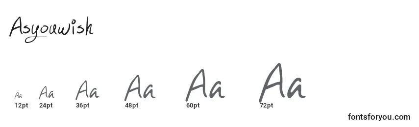 Размеры шрифта Asyouwish