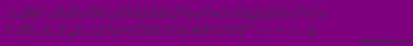 BernadetteItalic Font – Black Fonts on Purple Background