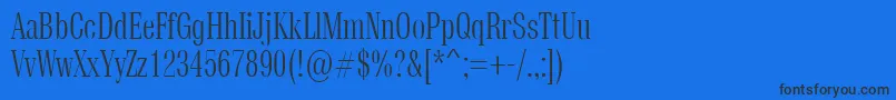 VetrenRegular Font – Black Fonts on Blue Background