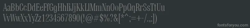 フォントVetrenRegular – 黒い背景に灰色の文字