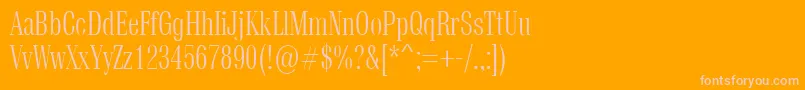 VetrenRegular-Schriftart – Rosa Schriften auf orangefarbenem Hintergrund