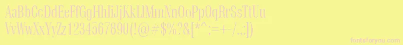 VetrenRegular Font – Pink Fonts on Yellow Background