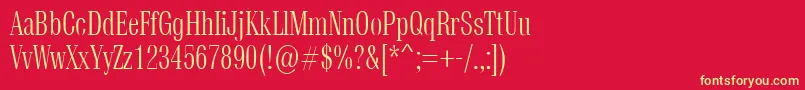 VetrenRegular Font – Yellow Fonts on Red Background