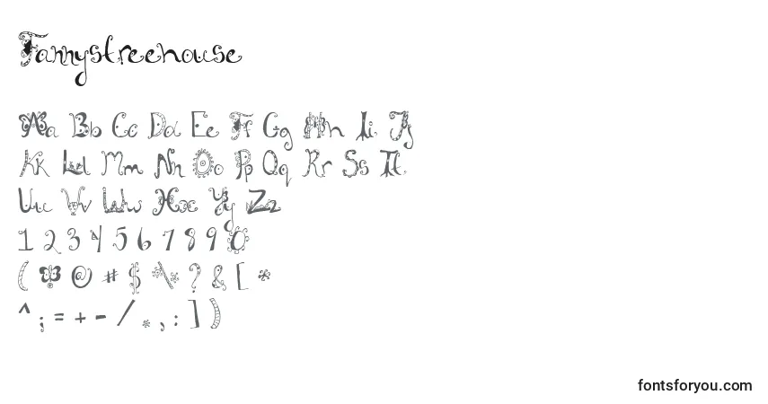 Шрифт Fannystreehouse – алфавит, цифры, специальные символы