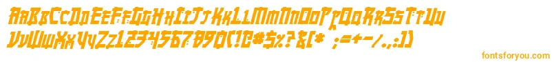 フォントMangaBoldItalic – オレンジのフォント