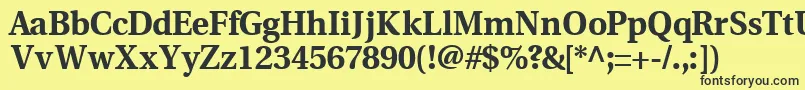 VeracityblacksskBold Font – Black Fonts on Yellow Background