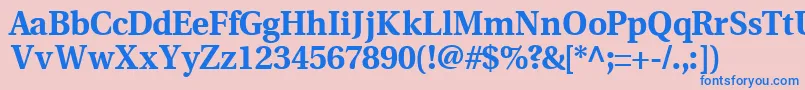 VeracityblacksskBold Font – Blue Fonts on Pink Background