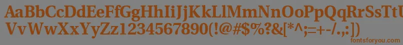 VeracityblacksskBold Font – Brown Fonts on Gray Background