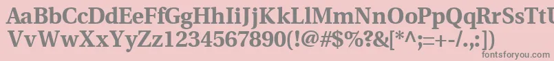 VeracityblacksskBold Font – Gray Fonts on Pink Background