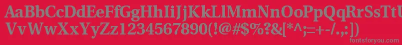 VeracityblacksskBold Font – Gray Fonts on Red Background
