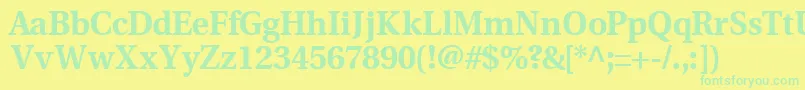 VeracityblacksskBold Font – Green Fonts on Yellow Background