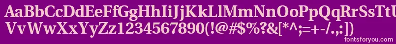 VeracityblacksskBold Font – Pink Fonts on Purple Background
